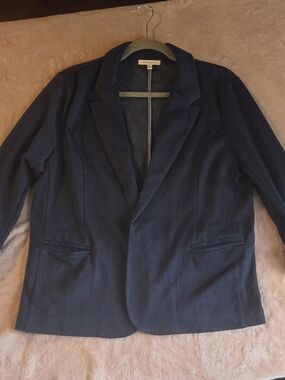 Skies Are Blue Navy  Tailored Blazer